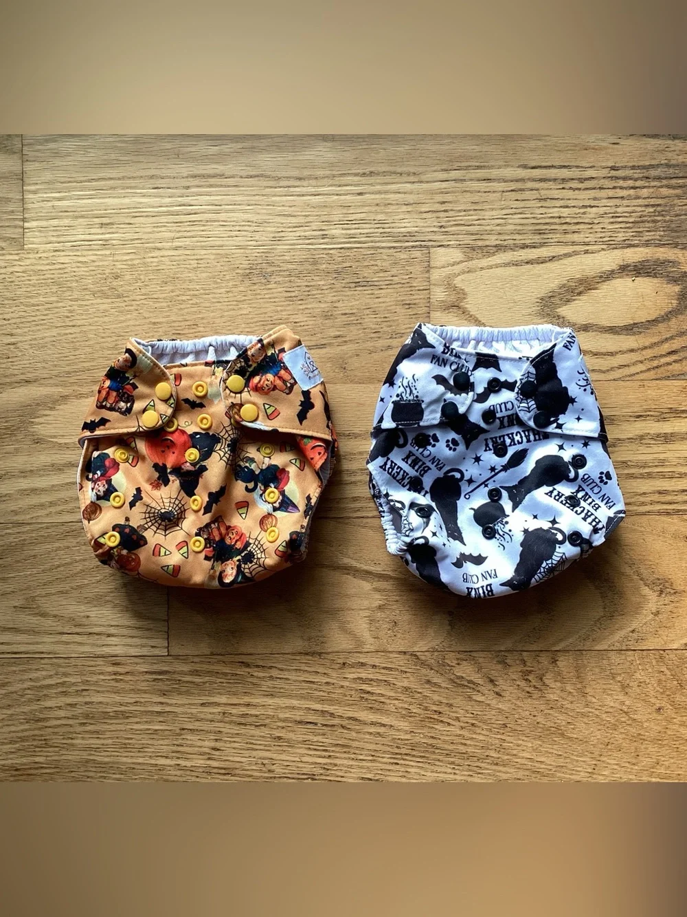 Halloween Print Orange and Black Cloth Diaper Covers - Brand: